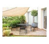 Table jardin en métal "Bilbao" - 150 x 90 x 71 cm - Gris