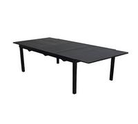 Table de jardin MIAMI aluminium 180 x 110 x 73cm avec rallonge coloris gris