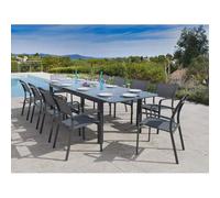 Table De Jardin Milos Extensible En Aluminium Pour 10/12 Personnes Multicolore