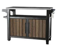 Table de jardin multifonctionnelle KETER UNITY XL 207L - 134 x 52 x 90 cm - noyer