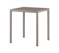 NARDI table carré pour extérieur PIAVE 90 cm (Gris tourterelle - Plateau stratifi Pieds en aluminium peint)