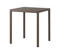 NARDI table carré pour extérieur PIAVE 90 cm (Tabac - Plateau stratifi Pieds en aluminium peint)