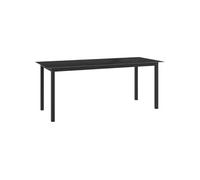 vidaXL Table de jardin noire 190x90x74 cm aluminium et verre