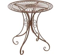 Table de jardin nostalgique - table à manger rétro, stabilité artisanale pour les petits espaces | Couleur : brun antique
