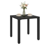 Table de jardin - Outsunny - cadre en métal - intérieur et extérieur - pour balcon, porche, patio - 45 x 45 x 45,5 cm - noir