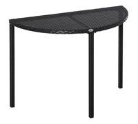 table de jardin Outsunny Résine 100x50x74cm Noir