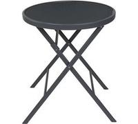 Table de jardin pliable en métal Elba gris Gris