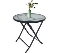 Table de jardin pliable | Table de balcon ronde | Dimensions env. H. 70 x W. 70 x D. 70 cm | Table pliante | Table de balcon Mobilier de jardin – Sonlas 70 cm Ø