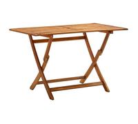 vidaXL Table de jardin pliante 120x70x75 cm en bois massif d'acacia