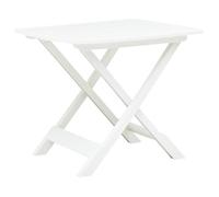 vidaXL Table de jardin pliante blanche en plastique 79 x 72 x 70 cm