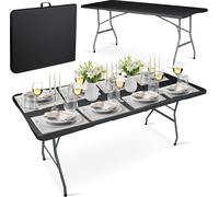 Table de jardin pliante 180 cm Plonos noir