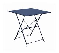 Table de jardin pliante acier époxy - Cuba - L.70 x l.70 cm - 2 personnes