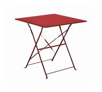 Table de jardin pliante acier époxy - Cuba - L.70 x l.70 cm - 2 personnes