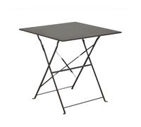 Table de jardin pliante acier époxy - Cuba - L.70 x l.70 cm - 2 personnes