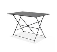 Table de jardin pliante acier gris 4 places - Oviala Rome