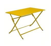 Table de jardin pliante acier plateau aluminium - Lorita - L.110 x l.70 cm - 4 personnes