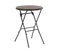 Table de jardin pliante ronde 79 x 110 cm noir