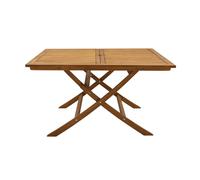 Table de jardin pliante carrée en bois massif L140 cm SANTIAGO