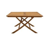 Table de jardin pliante carrée en bois massif L140 cm SANTIAGO