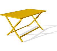 Paris Prix Table de jardin pliante en aluminium Marius 140x80 cm Moutarde