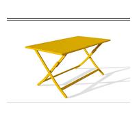 Paris Prix Table de jardin pliante en aluminium Marius 140x80 cm Moutarde