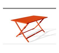 Table de jardin pliante en aluminium - orange