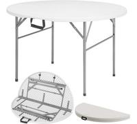 - Table de jardin pliante en plastique, 120x74 cm. - Table buffet avec poignée de transport. - Table pliante pour jardin, terrasse et balcon. - Table de camping pour 6 personnes (Shiga)