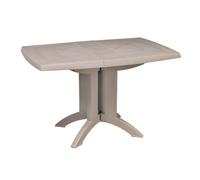 Table de Jardin pliante en résine VEGA - GROSFILLEX - 118 x 77 cm Lin Gris