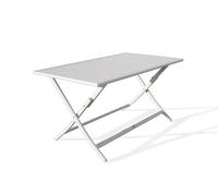 Table de jardin pliante MARIUS (140x80 cm) en aluminium - GRIS