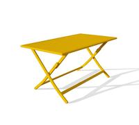 Paris Prix Table de jardin pliante en aluminium Marius 140x80 cm Moutarde