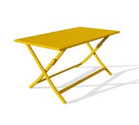 Paris Prix Table de jardin pliante en aluminium Marius 140x80 cm Moutarde
