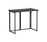 vidaXL Table de jardin pliante noire 90x51x75 cm Poly rotin