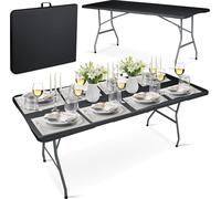 Table de jardin pliante Plonos noire 180 cm