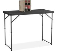 Table de jardin pliante pour 6 personnes, réglable et facile à transporter