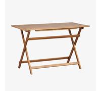 Table De Jardin Pliante Rectangulaire En Bois D'acacia (120x60 Cm) Delawer Brun Acacia