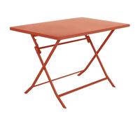 Table de jardin pliante rectangulaire GREENSBORO Ambre 4 places - Acier traité époxy, Traitement antirouille renforcé Hespéride