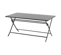 Table de jardin pliante rectangulaire ""Greensboro"" graphite 6 places en acier - Hespéride