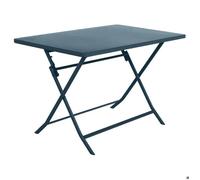Table de jardin pliante rectangulaire ""Greensboro"" pétrole 4 places en acier traité époxy - Hespéride
