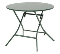Table de jardin pliante ronde 4 places GREENSBORO - Vert olive