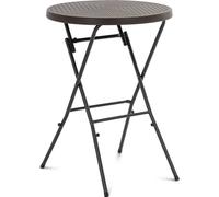 Table de jardin pliante ronde 79 x 110 cm noir