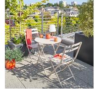 Hespéride Table de jardin pliante Greensboro - ronde Ø60 cm - Argile - Acier époxy antirouille