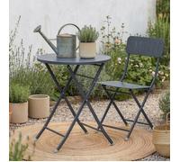 Table de jardin pliante Sande 71 x 62 cm noir