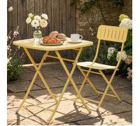 Table de jardin pliante Sande 71 x 70 x 70 cm jaune