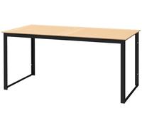 Table de jardin pour 6 personnes 160 x 80 cm Résistante aux intempéries Table de balcon avec design de lamelles en bois, table de buffet en métal Table de camping Table de terrasse Outdoor Table à man