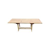 Table Kajang 10 : Table De Jardin Rectangle Extensible En Teck Brut 10 Personnes Marron