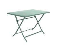 Table de jardin pliante rectangulaire GREENSBORO Vert olive 4 places - Acier traité époxy, Traitement antirouille renforcé Hespéride