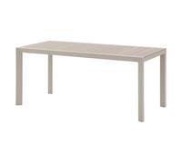 Table de jardin EVASION Effet bois Lin / Argile 6 places - Aluminium traité époxy, Lattes Hespéride