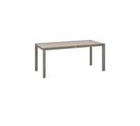 Table De Jardin Rectangulaire Alu Evasion 6 Places Effet Bois Lin Et Laurier - Hespéride Multicolore