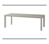Table de jardin rectangulaire alu evasion 8 places effet bois lin argile - hespé