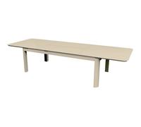 Table de jardin - Rectangulaire - Crème - Aluminium - 10/16 personnes - 230 / 350 x 120 cm - Darius - PROLOISIRS